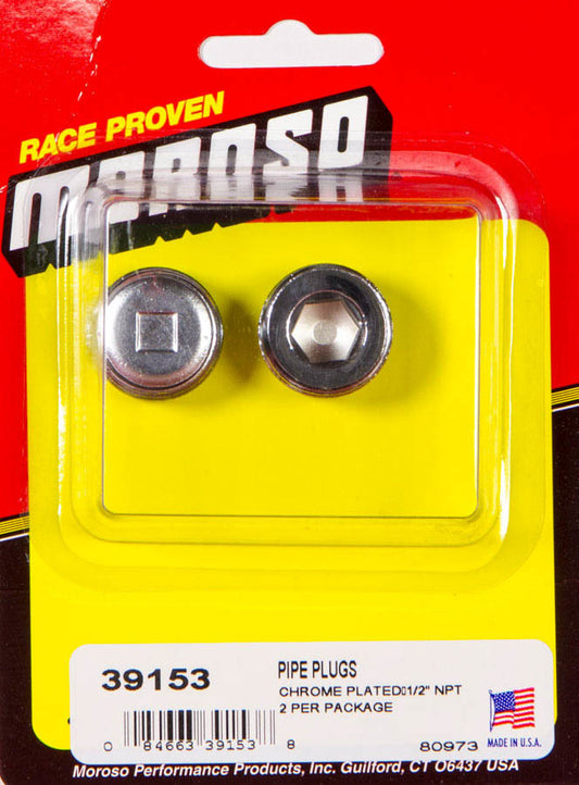 MOROSO 1/2in. NPT Chrome Pipe Plug 2 Per Package MOROSO