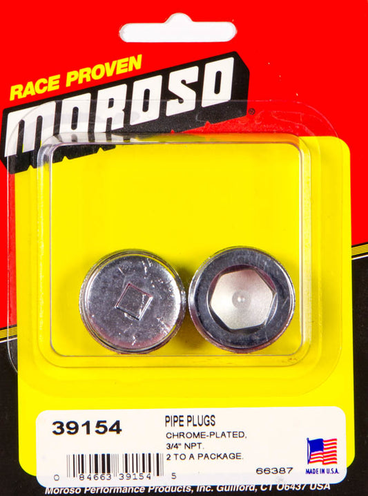 MOROSO 3/4in. NPT Chrome Pipe Plug 2 Per Package MOROSO