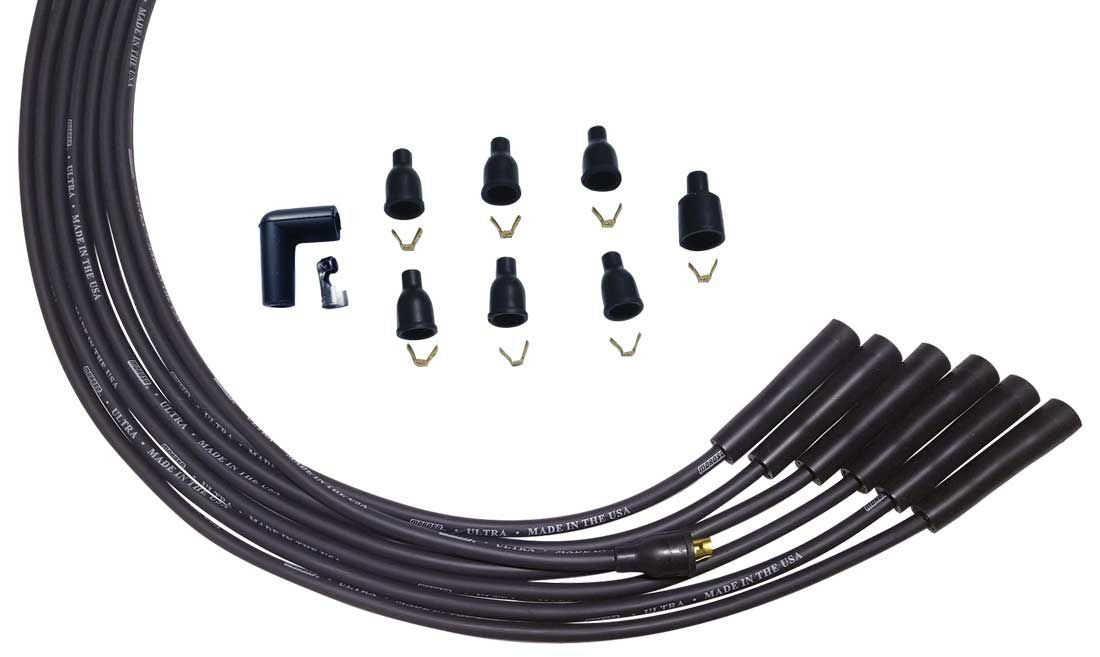 MOROSO Ultra Plug Wire Set Universal 6-Cyl Black MOROSO