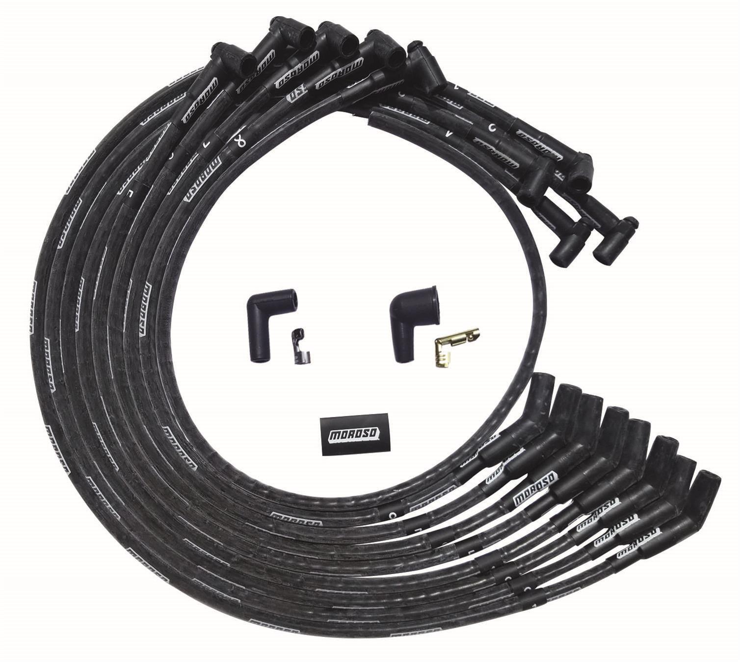 MOROSO Ultra Plug Wire Set SBC Under V/C Black MOROSO