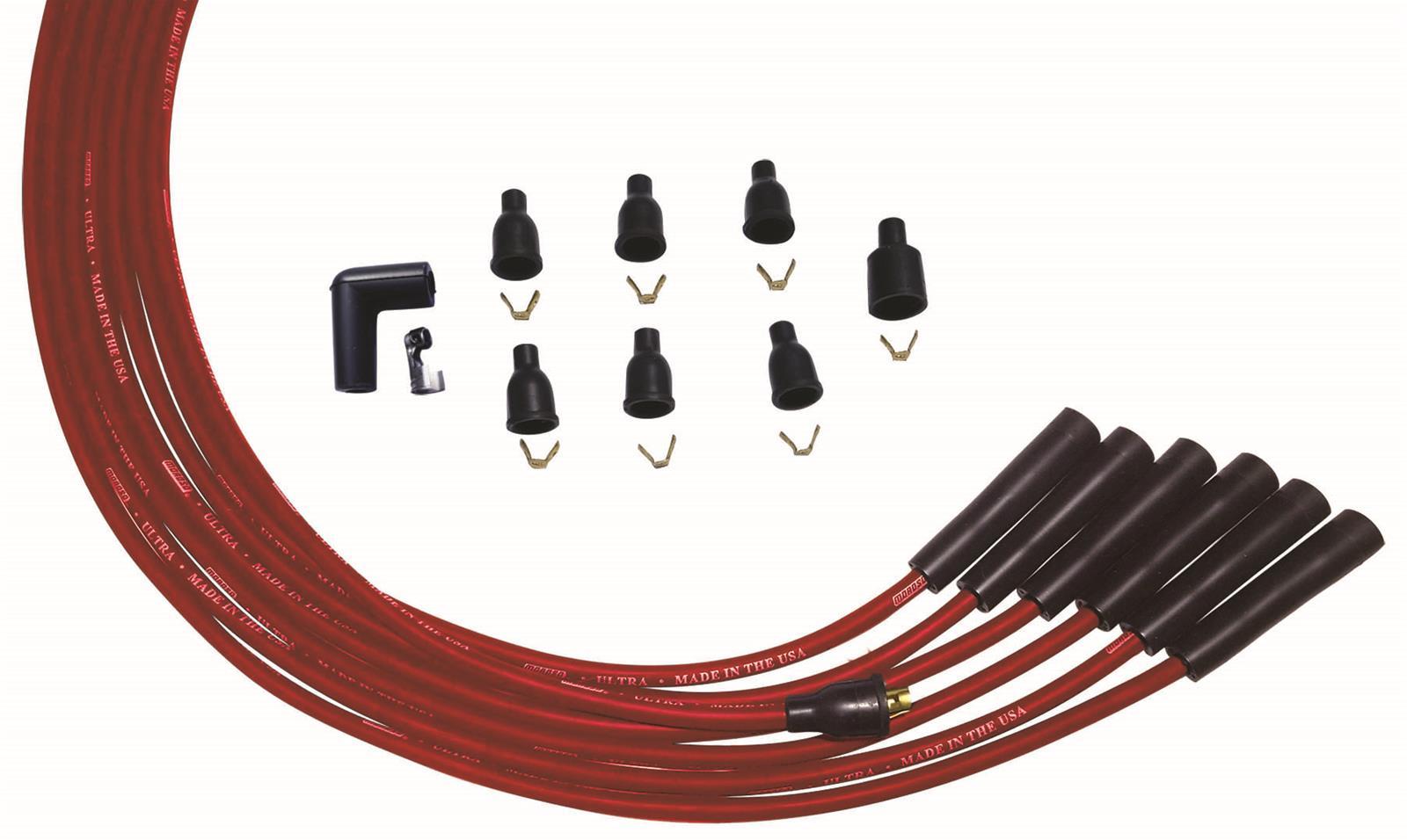 MOROSO Ultra Plug Wire Set Universal 6-Cyl Red MOROSO