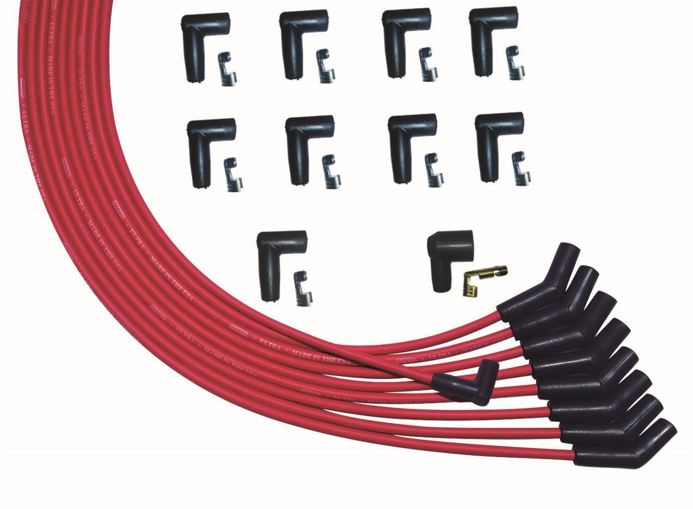 MOROSO Ultra Plug Wire Set Universal V8 Red MOROSO