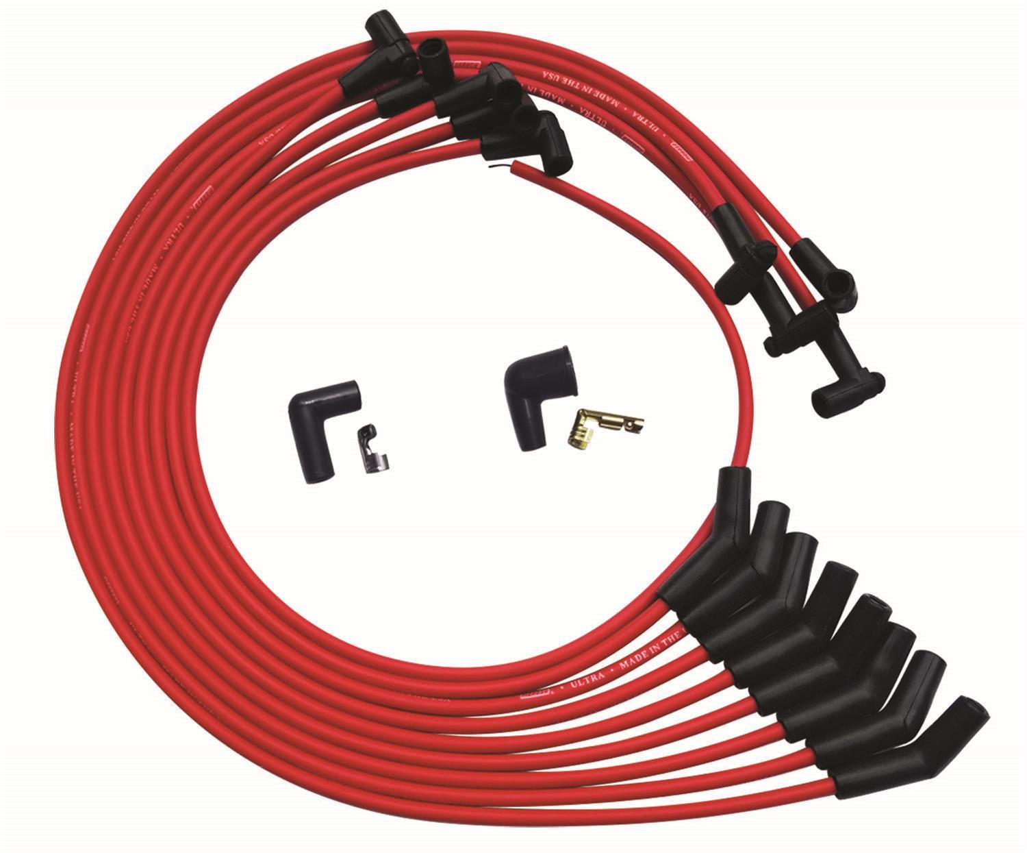 MOROSO Ultra Plug Wire Set SBC Under V/C Red MOROSO