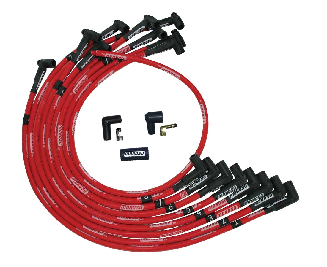 MOROSO Ultra Plug Wire Set SBC Over V/C Red MOROSO