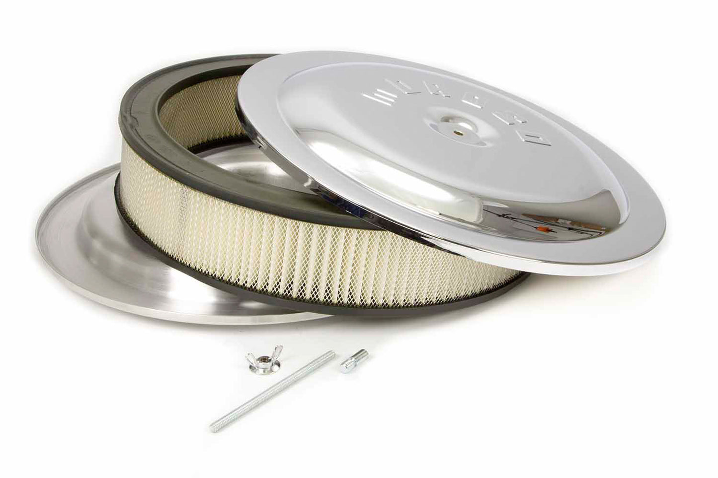 MOROSO 14x3 Air Cleaner Kit w/Raised Bottom Chrome MOROSO