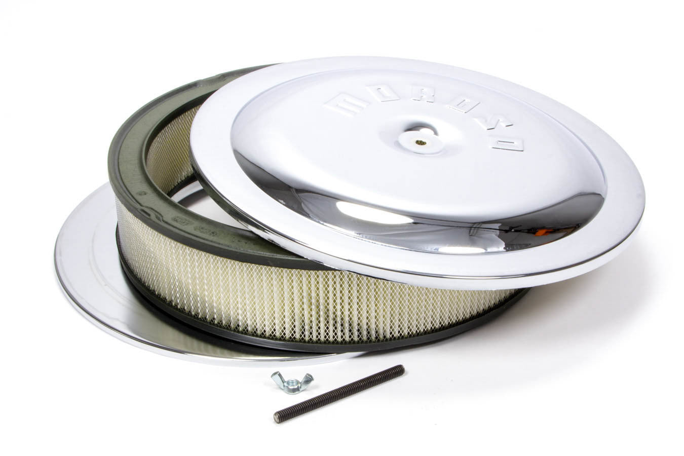 MOROSO 14in Chrome Air Cleaner 3in Filter MOROSO