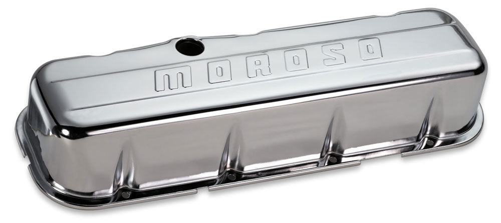 MOROSO Chrome B/E Valve Covers BBC Tall w/Baffle MOROSO