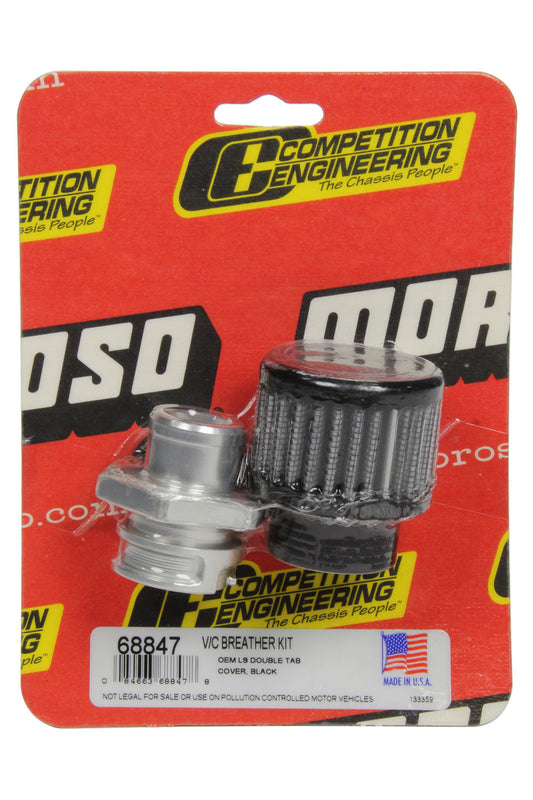 MOROSO Valve Cover Breather Kit GM LS w/OEM Double Tab MOROSO