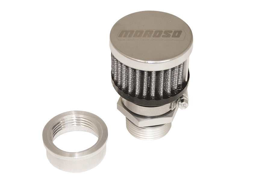 MOROSO Valve Cover Breather Kit U-Weld - Aluminum MOROSO