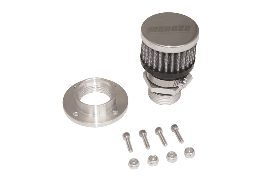 MOROSO Valve Cover Breather Kit Bolt In Style - Aluminum MOROSO