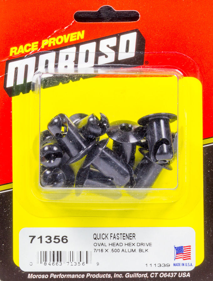 MOROSO Oval Head Quick 3/16 Hex Fastener 7/16 x .500 MOROSO