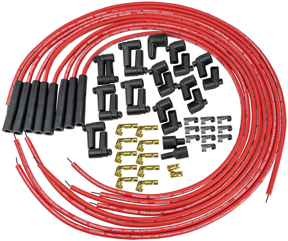 MOROSO Blue Max Ignition Wire Set - Red MOROSO