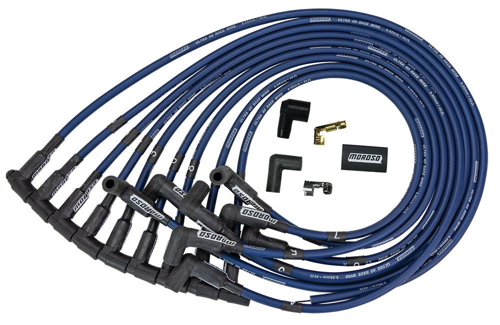 MOROSO Ultra 40 Plug Wire Set BBC HEI - Blue MOROSO