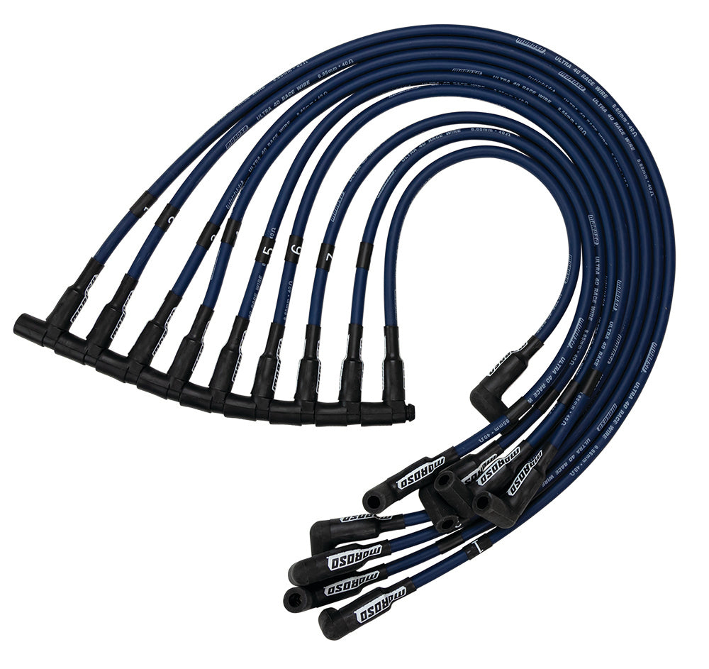 MOROSO Ultra 40 Plug Wire Set SBC Sprint Car Blue MOROSO