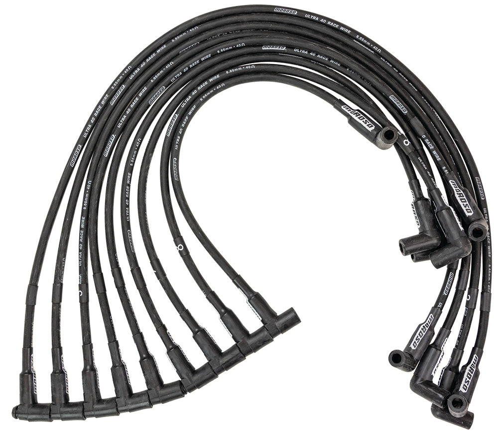 MOROSO Ultra 40 Plug Wire Set SBC Sprint Car Black MOROSO