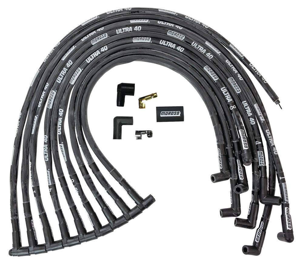 MOROSO Ultra 40 Plug Wire Set - Black MOROSO