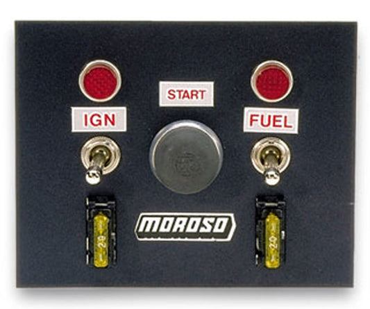 MOROSO Toggle Switch Panel 4in x 5in - Black Finish MOROSO