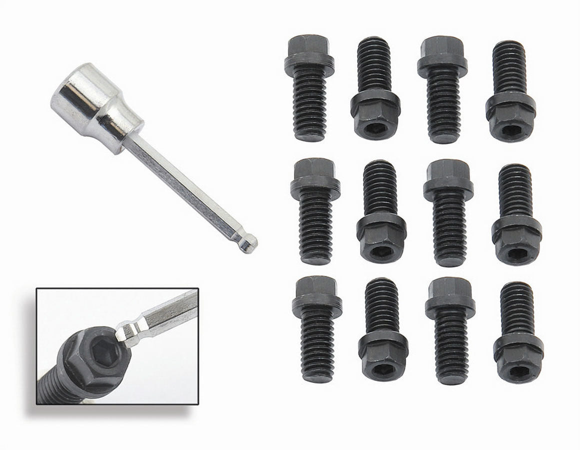 MR. GASKET 3/8-16 x 3/4 Header Bolt Set (12) Combo Hex & Soc MR. GASKET