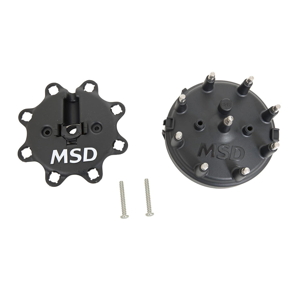 MSD IGNITION Distributor Cap - Ford HEI- Black MSD IGNITION