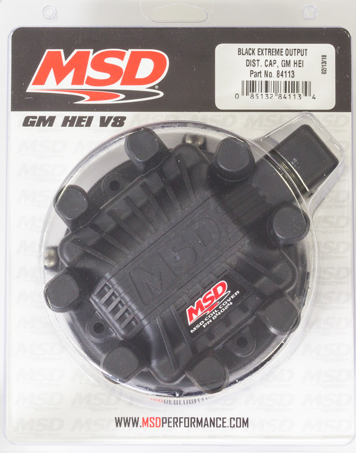 MSD IGNITION GM HEI Distributor Cap Black MSD IGNITION