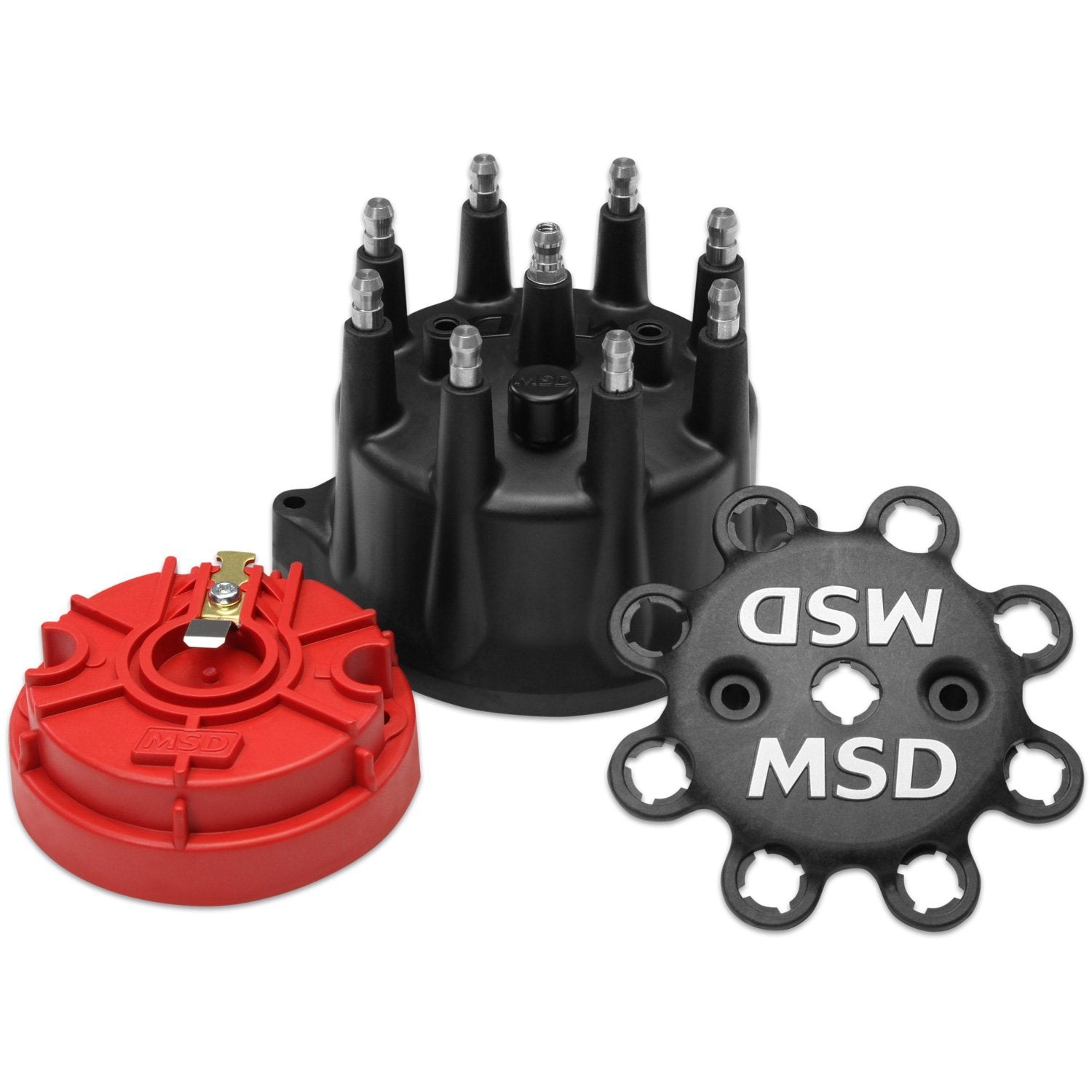 MSD IGNITION Distributor Cap & Rotor Kit Small Diameter Black MSD IGNITION