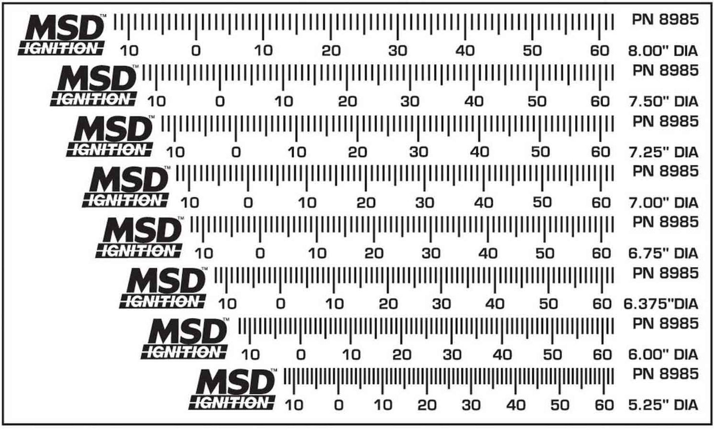 MSD IGNITION Timing Tape Kit - Universal (8) MSD IGNITION