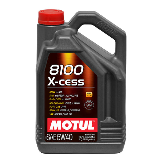 MOTUL USA 8100 X-Cess 5w40 Oil 5 Liter Bottle MOTUL USA