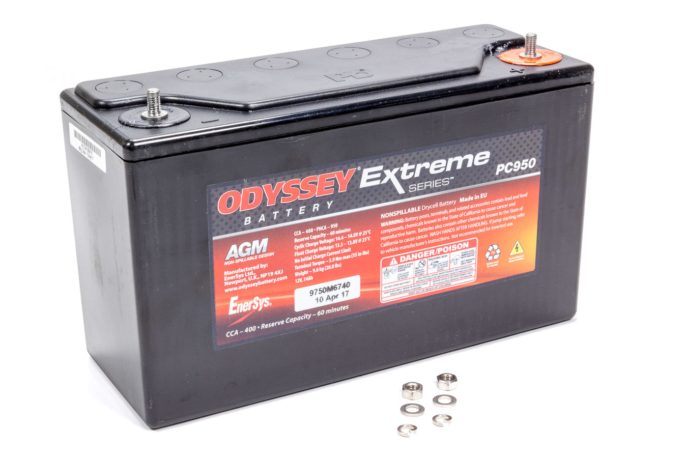 ODYSSEY BATTERY Battery 400CCA/500CA M6 Stud Terminal ODYSSEY BATTERY