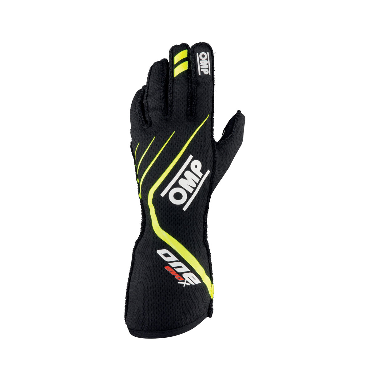 OMP RACING, INC. One EVO X Gloves Black Flo Yellow Size XS OMP RACING, INC.