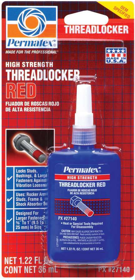 PERMATEX Red Threadlocker 36ml Bottle PERMATEX