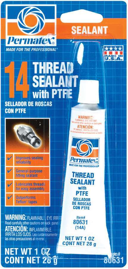 PERMATEX 1 Oz White Thread Sealan PERMATEX