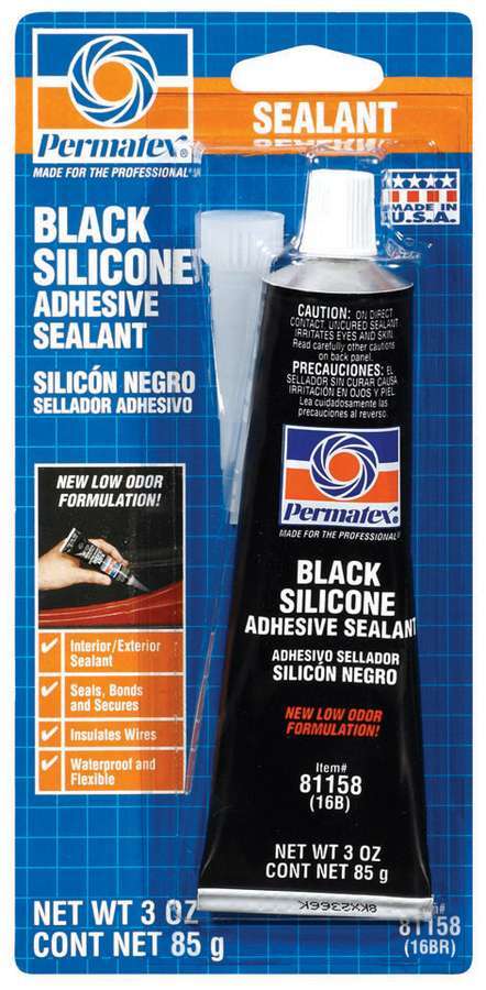 PERMATEX 3 Oz Black Silicone PERMATEX