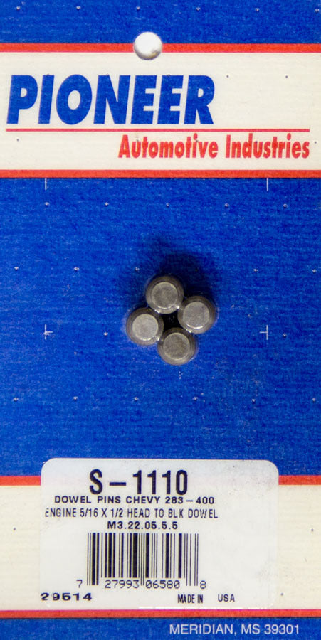 PIONEER SBC Dowel Pin Kit (4) PIONEER