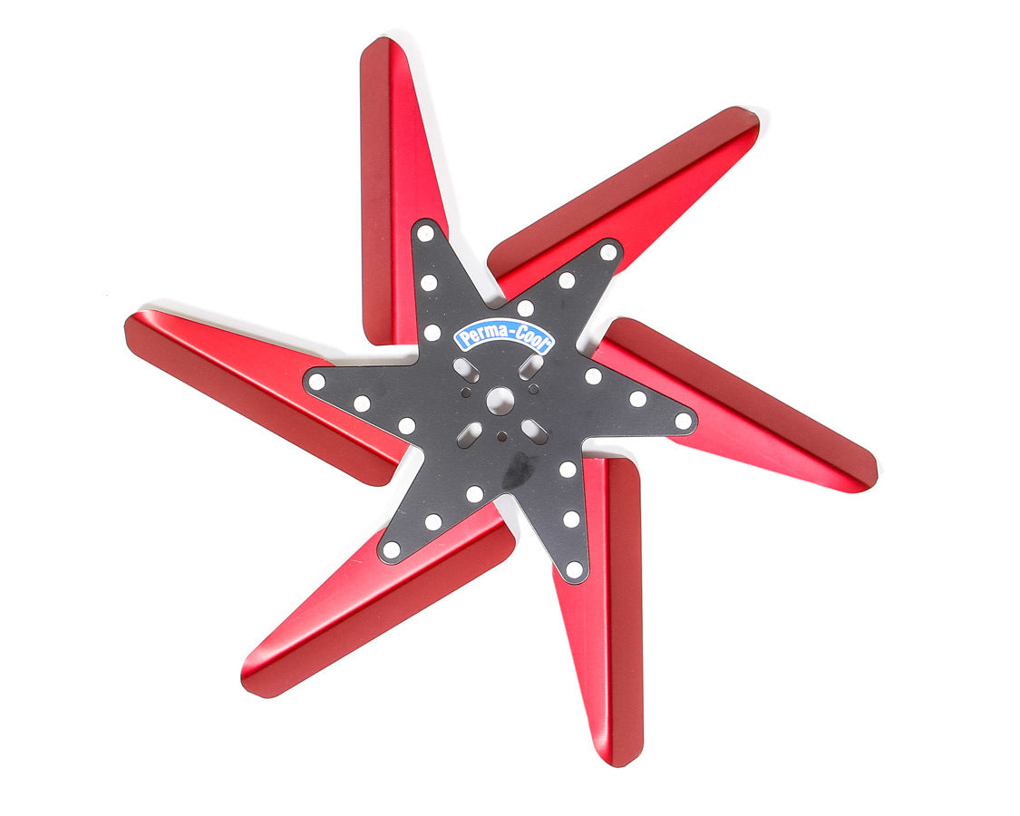 PERMA-COOL Flex Fan Aluminum 18in Black Center/Red Blades PERMA-COOL