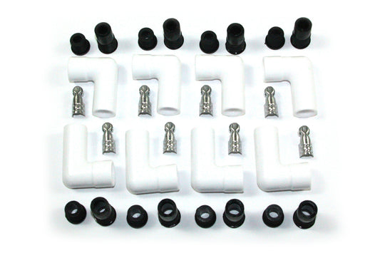 PERTRONIX IGNITION Ceramic Spark Plug Boot Kit 90-Deg 8pk White PERTRONIX IGNITION