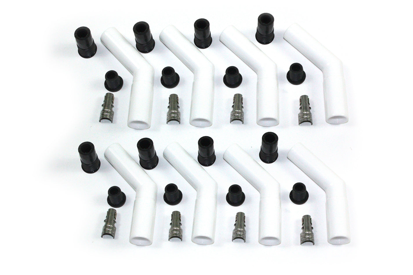 PERTRONIX IGNITION Ceramic Spark Plug Boot Kit 45-Deg 8pk White PERTRONIX IGNITION