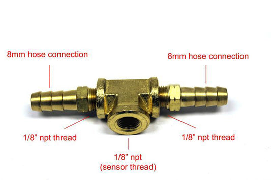 PROSPORT GAUGES Adaptor Fitting T for Fuel Pressure Sensor PROSPORT GAUGES