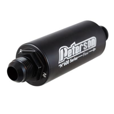 PETERSON FLUID Fuel Filter -6an 100 Micro Black PETERSON FLUID