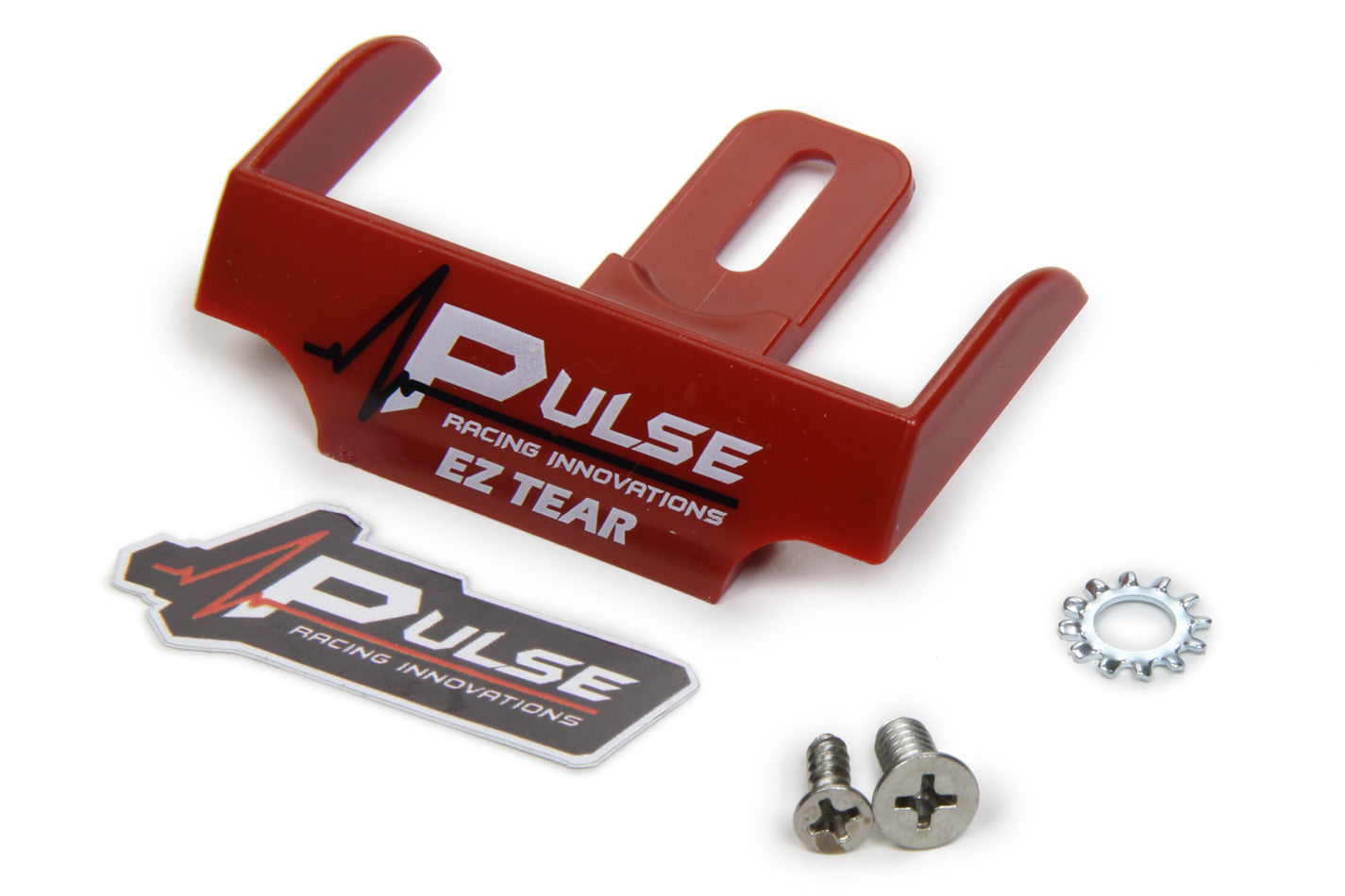 PULSE RACING INNOVATIONS EZ Tear Shield Mounted Red PULSE RACING INNOVATIONS