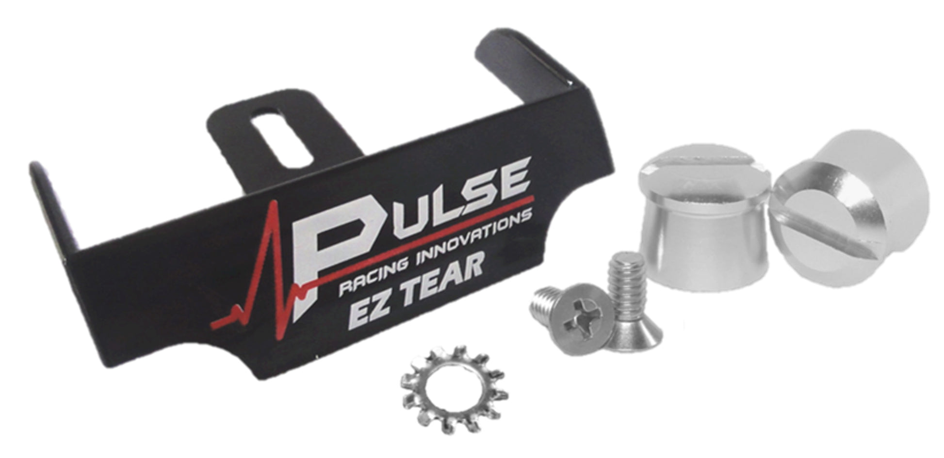 PULSE RACING INNOVATIONS EZ Tear Black w/ Silver Tear Off Post PULSE RACING INNOVATIONS