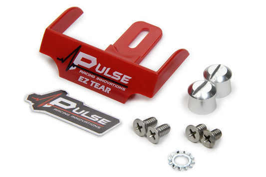 PULSE RACING INNOVATIONS EZ Tear Red w/ Silver Tear Off Post PULSE RACING INNOVATIONS