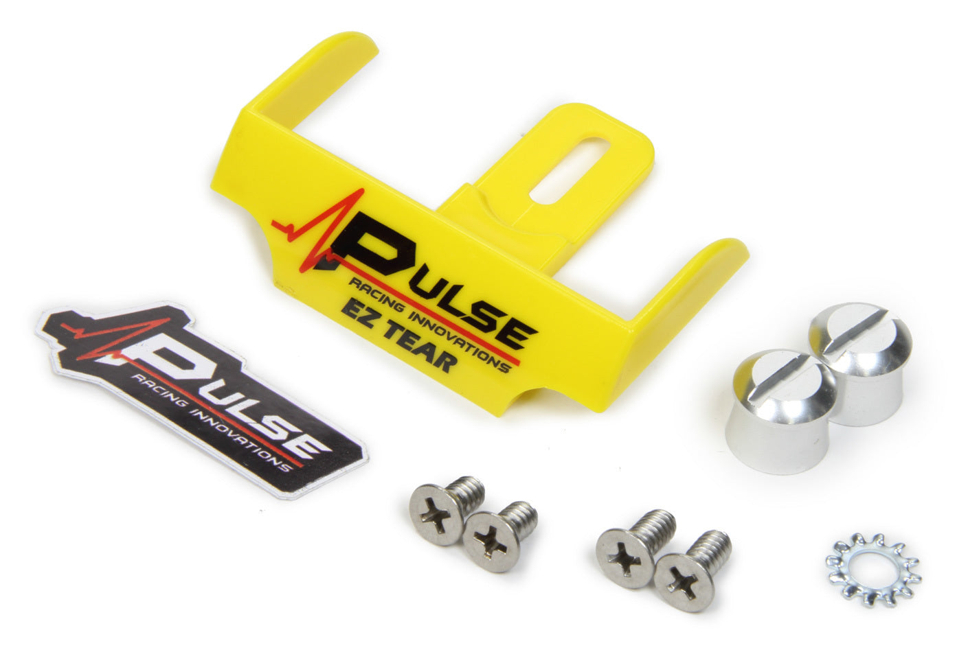 PULSE RACING INNOVATIONS EZ Tear Yellow w/ Silver Tear Off Post PULSE RACING INNOVATIONS