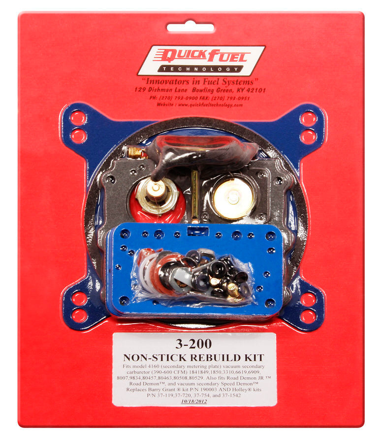 QUICK FUEL TECHNOLOGY 4160 Rebuild Kit - Non-Stick QUICK FUEL TECHNOLOGY