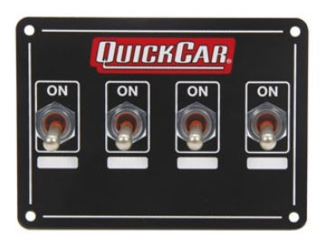 QUICKCAR RACING PRODUCTS Accessory Panel 4 Switch Weatherproof QUICKCAR RACING PRODUCTS