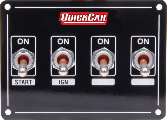 QUICKCAR RACING PRODUCTS Ignition Panel Extreme 4 Switch Dual Ignition QUICKCAR RACING PRODUCTS