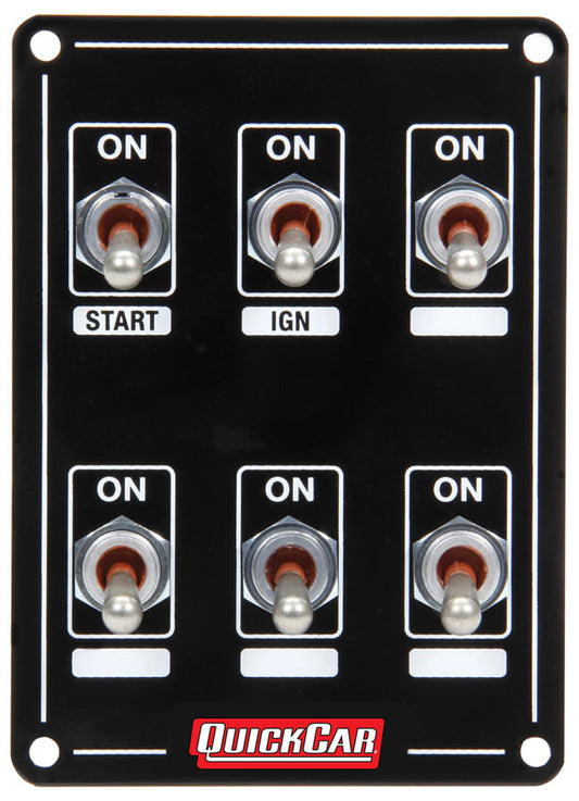 QUICKCAR RACING PRODUCTS Ignition Panel Extreme 6 Switch Single Ignition QUICKCAR RACING PRODUCTS