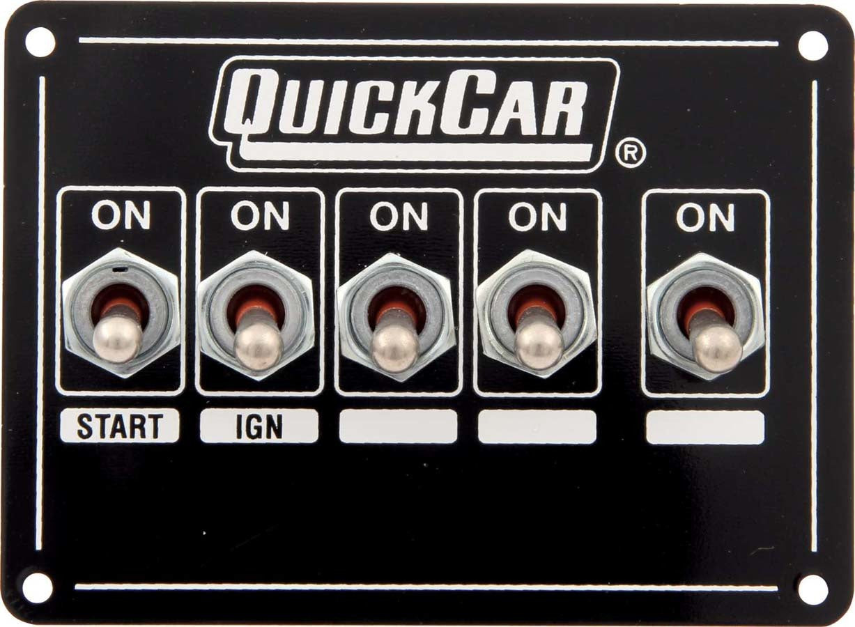 QUICKCAR RACING PRODUCTS Ignition Panel - Single Ing. w/Acc Switches QUICKCAR RACING PRODUCTS