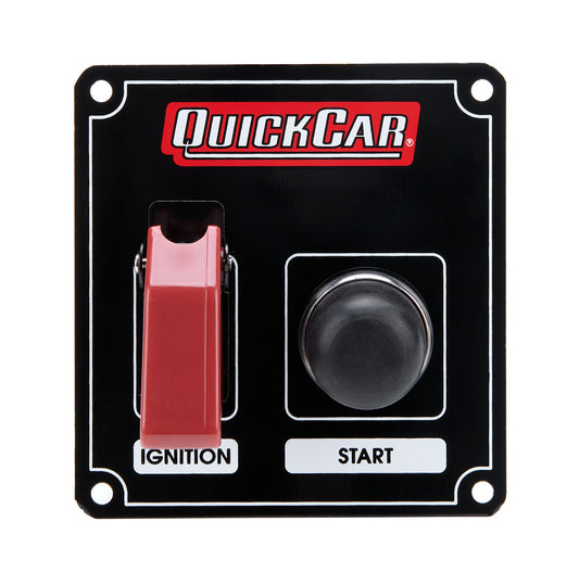 QUICKCAR RACING PRODUCTS Ignition Panel Black w/ Flip Switch QUICKCAR RACING PRODUCTS