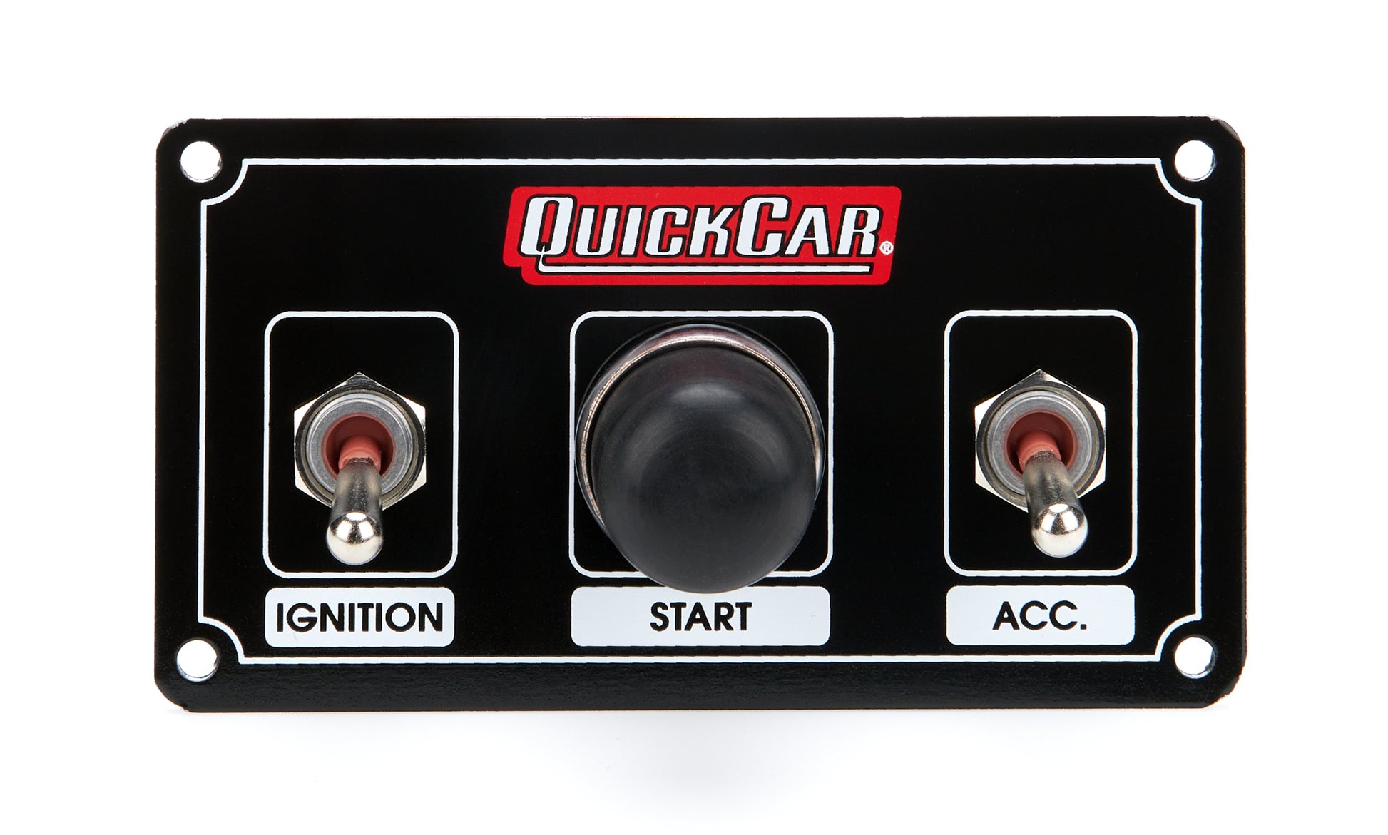 QUICKCAR RACING PRODUCTS Ignition Panel Black w/ Weatherproof Switches QUICKCAR RACING PRODUCTS