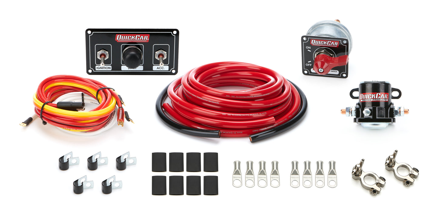 QUICKCAR RACING PRODUCTS Wiring Kit Premium 4 Ga w/Black 50-820 Panel QUICKCAR RACING PRODUCTS